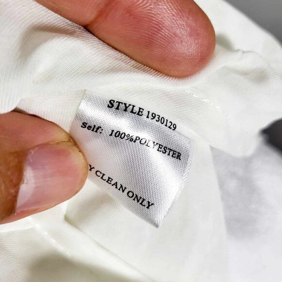 Prelove Current Air Los Angeles small white top with ruffle sleeves. - Picture 3 of 11